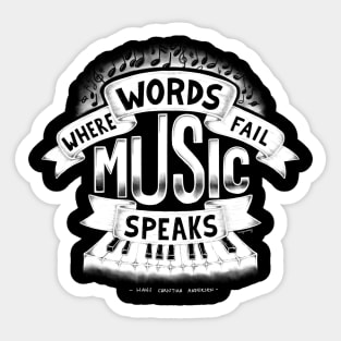 Music Speaks Sticker